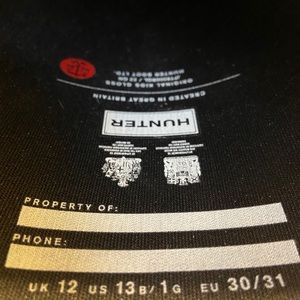 Girls size 13/1 Hunter Original Gloss Rain Boot